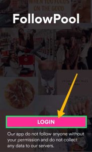 Log-in-FollowPool-App